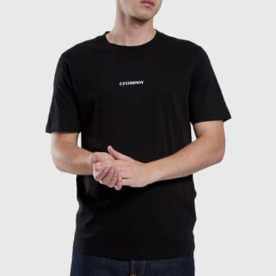 C.p. Company Centre Logo T-shirt In Black