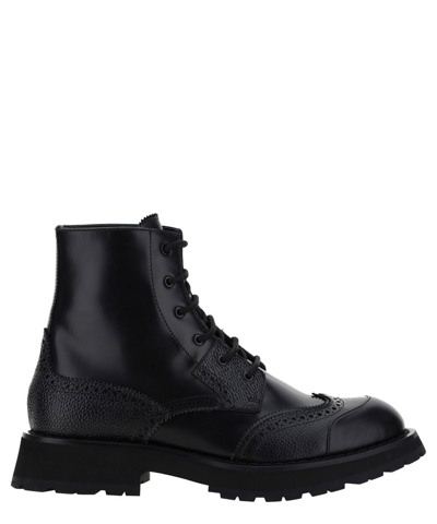 Alexander Mcqueen Ankle Boots In Black/black