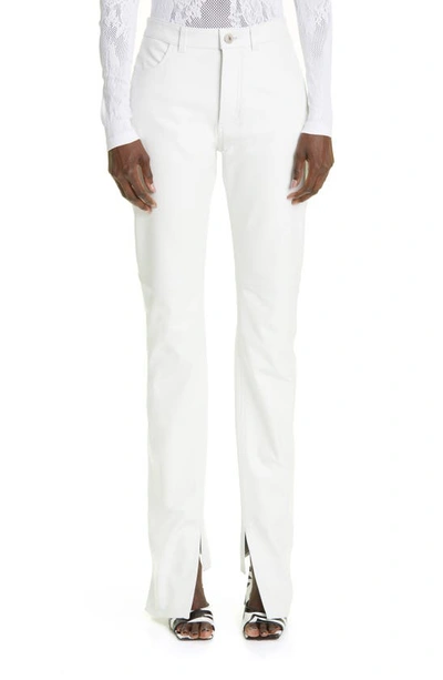 Attico Pants In White Leather