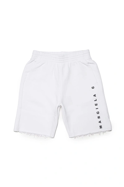 Mm6 Maison Margiela Kids' Mm6p72u Short Pants In White
