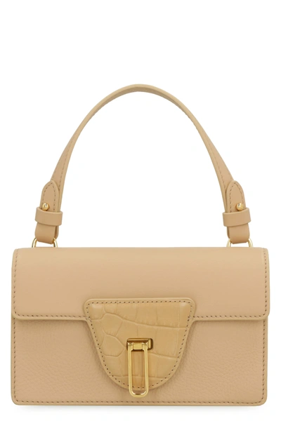 Coccinelle Nico Leather Handbag In Beige