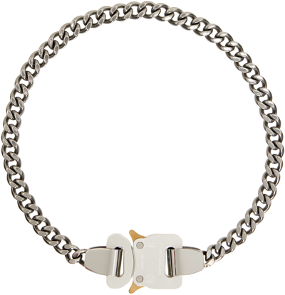 Alyx Rollercoaster Buckle Curb Chain Necklace In Silver