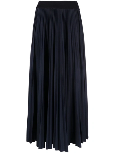 Fabiana Filippi Pleated Midi Skirt In Blue