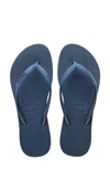 Havaianas Slim Sparkle Flip Flop In Indigo Blue