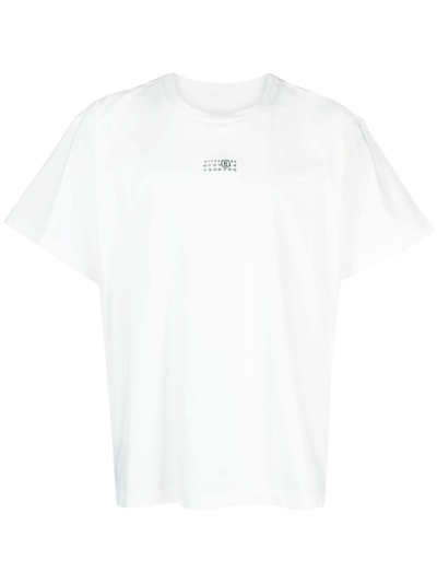Mm6 Maison Margiela Logo Cotton Oversized T-shirt In White