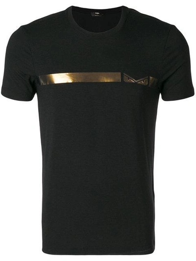 Fendi Printed T-shirt In Black