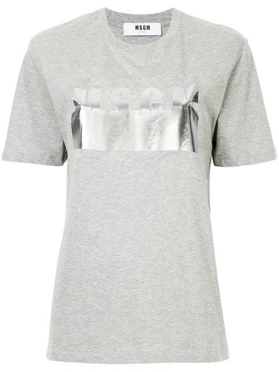 Msgm Metallic Logo T-shirt