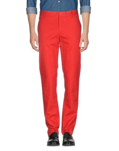 Lacoste Casual Pants In Red