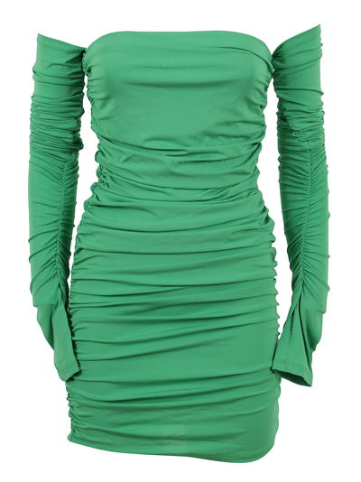 The Andamane Linda Viscose Jersey Crepe Mini Dress In Green