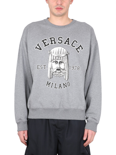 Versace 卫衣  男士 颜色 灰色 In Grey