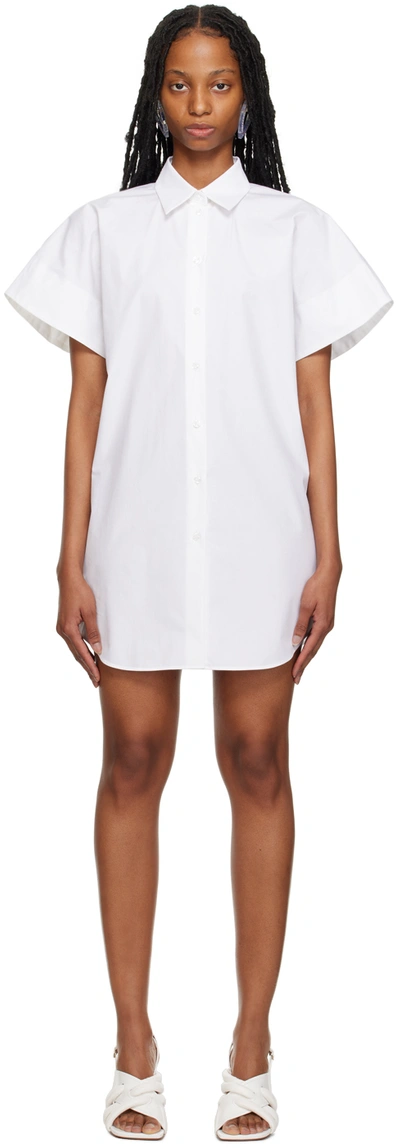 Sportmax Piovra Poplin Over Shirt Dress In White