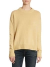 Vince Boxy Crew Sweater In Saw Dust