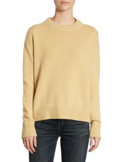 Vince Boxy Crew Sweater In Saw Dust