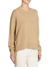 Vince Cashmere Roundneck Top In Camel