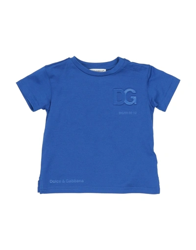 Dolce & Gabbana Kids' T-shirts In Bright Blue