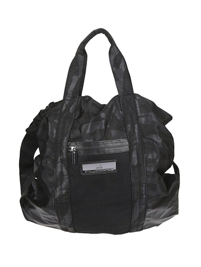 Adidas By Stella Mccartney Graphic Print Gym Backpack In Black