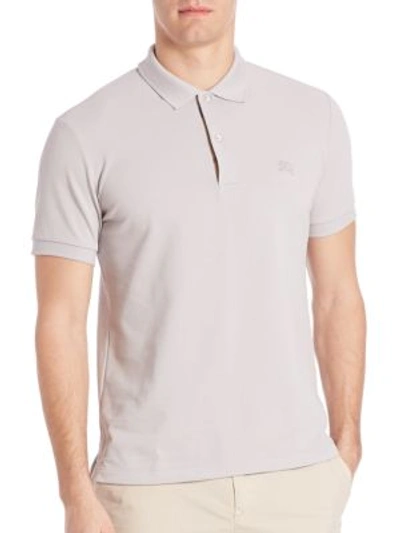 Burberry Oxford Abown Polo In Pale Grey | ModeSens