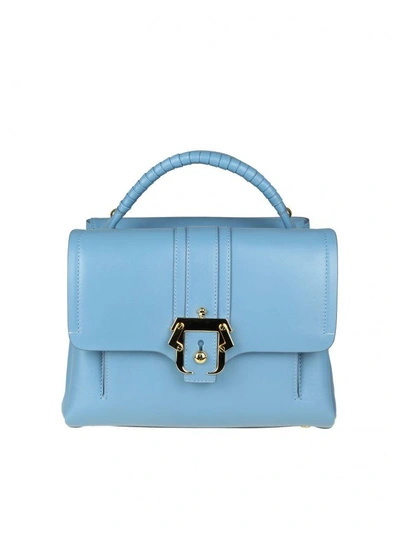 Paula Cademartori Petite Faye Bag In Blue Leather