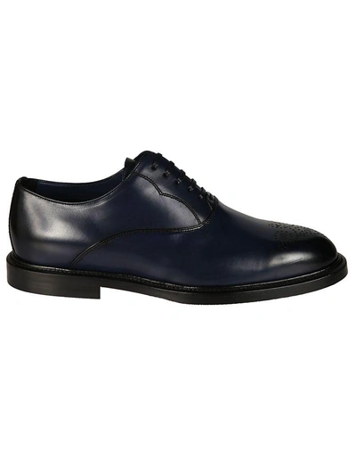 Dolce & Gabbana Brogue Detail Oxford Shoes In Blu