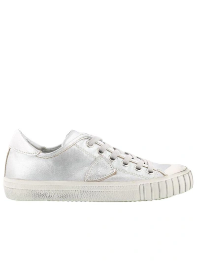 Philippe Model Paris Silver Sneakers In Leather