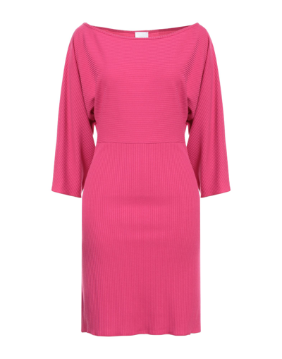 Merci .., Woman Mini Dress Fuchsia Size 6 Polyester, Viscose, Elastane In Pink