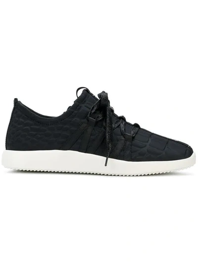 Giuseppe Zanotti Black Sneakers With Quilted Effect