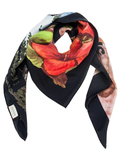 Gucci Fy Yourself Printed Scarf In Basic