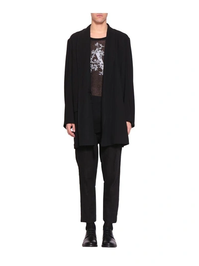 Ann Demeulemeester Wool And Viscose Coat In Nero