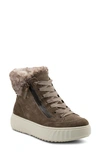 Ara Mikayal Faux Fur Lined Lace-up Boot In Taiga