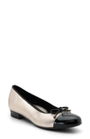 Ara Belinda Ballet Flat In Black Platinum