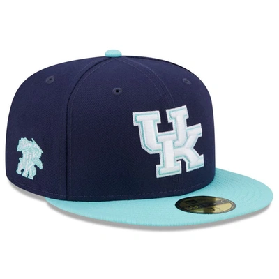 New Era Men's  Navy, Light Blue Kentucky Wildcats 59fifty Fitted Hat In Navy,light Blue