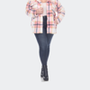 White Mark Plus Size Plaid Shacket Jacket In Pink