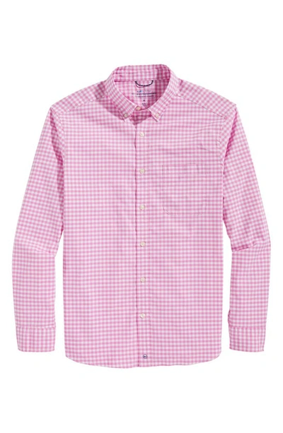 Vineyard Vines Classic Fit Gingham Button-down Shirt In Tea Rose