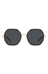 Tory Burch 55mm Geometric Sunglasses In Black