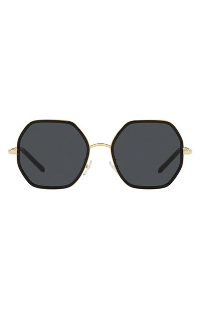 Tory Burch 55mm Geometric Sunglasses In Black