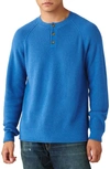 Lucky Brand Cloud Soft Henley Sweater In Bright Cobalt