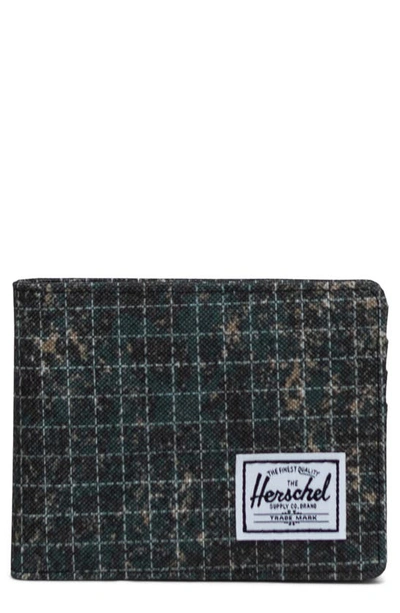 Herschel Supply Co Roy Rfid Wallet In Forest Grid