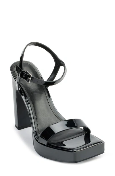 Dkny Maiden Ankle Strap Platform Sandal In Black