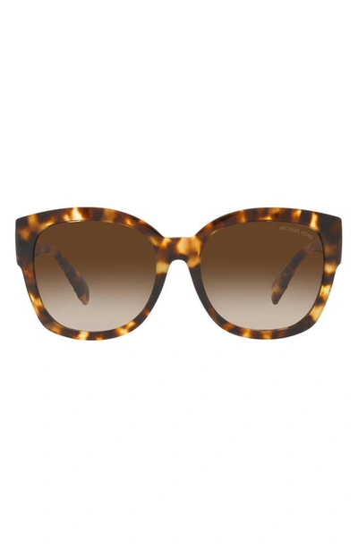 Michael Kors Baja 56mm Gradient Square Sunglasses In Tort