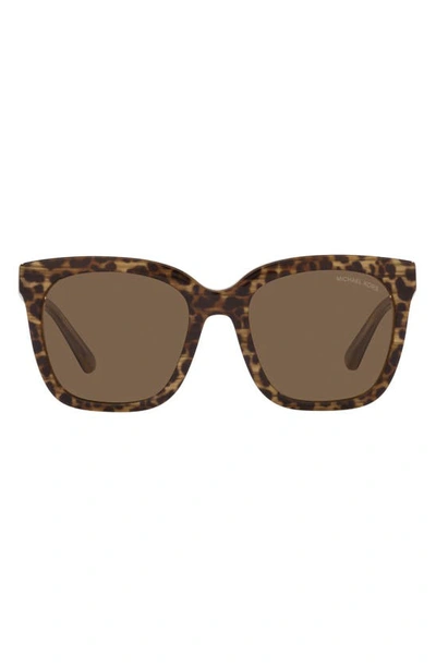 Michael Kors San Marino 52mm Square Sunglasses In Leopard