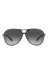 Michael Kors Breckenridge 58mm Gradient Aviator Sunglasses In Black
