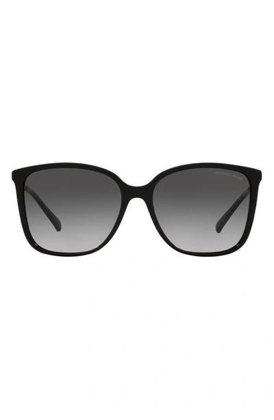 Michael Kors Avellino 56mm Gradient Square Sunglasses In Black