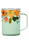 Corkcicle 16-ounce Insulated Mug In Gloss Mint Lively Floral