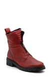 Ara Deon Leather Bootie In Red