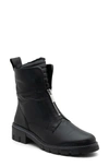 Ara Deon Leather Bootie In Black Leather