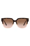 Michael Kors 54mm Gradient Square Sunglasses In Pink Tortoise