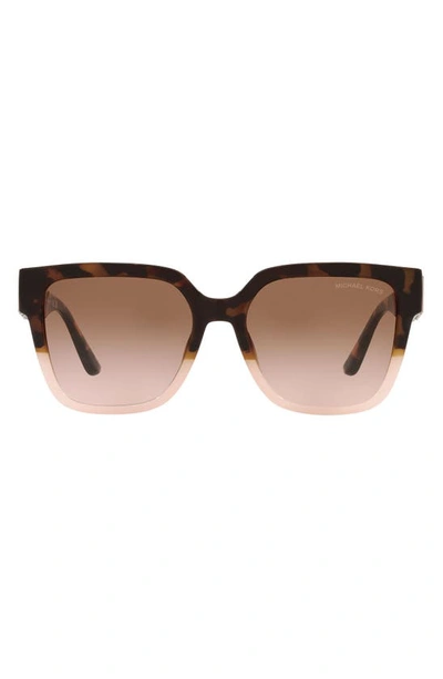 Michael Kors 54mm Gradient Square Sunglasses In Pink Tortoise