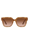 Michael Kors 54mm Gradient Square Sunglasses In Dark Brown