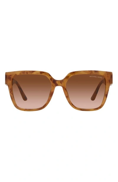 Michael Kors 54mm Gradient Square Sunglasses In Dark Brown