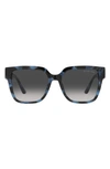 Michael Kors 54mm Gradient Square Sunglasses In Dark Grey